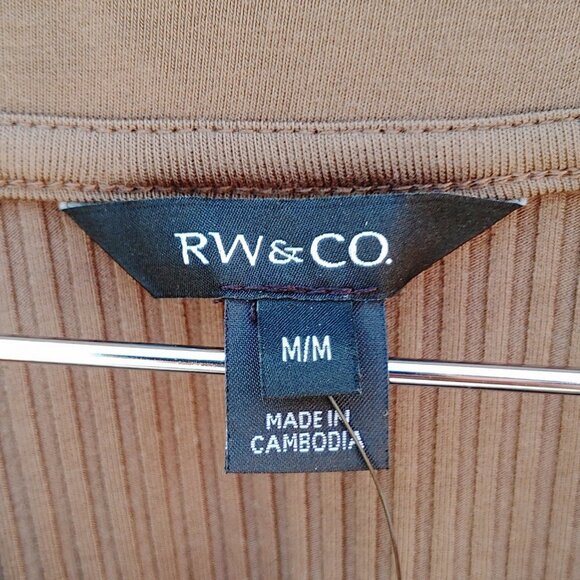 LOVELY Ribbed Long Sleeve Shirt R.W. & Co. Women's Medium BNWT Olive Gre… - Picture 5 of 9